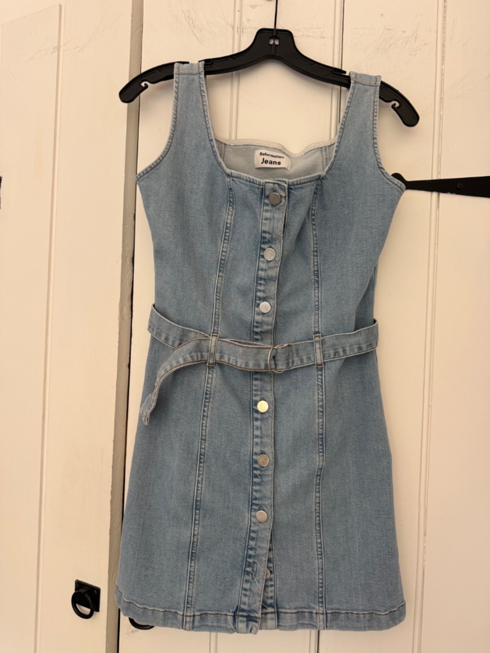 Reformation Denim Dress Size 6 - Picture 2 of 4